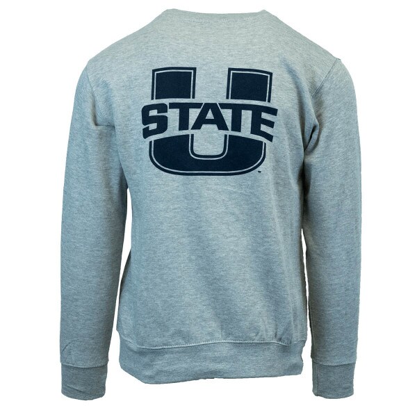 U-State Aggie Bull Fleece-Lined Crew Sweatshirt